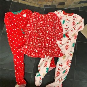 4T girls Carter’s Just One You Christmas PJ bundle